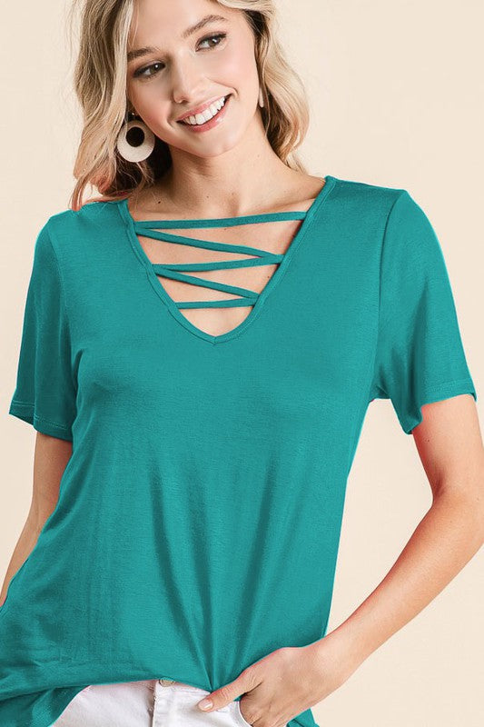 Free Reign Caged Basic Top