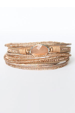 Mallory Magnetic Wrap Bracelet - Khaki