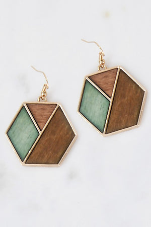 Meadow Boho Wooden Earrings