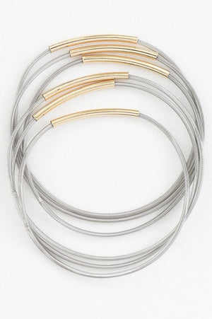 Margarita Guitar String Bracelet Set - Silver