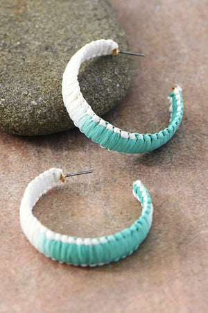 Milan Raffia Hoop Earrings