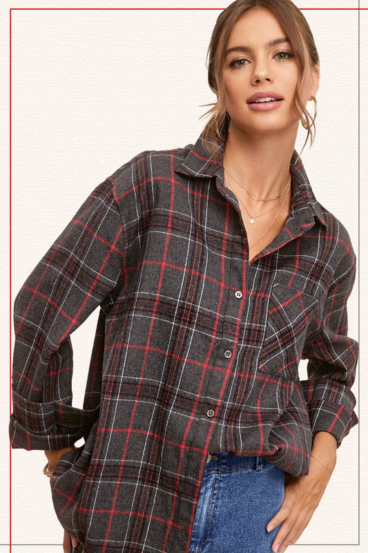 Crossing Channels Plaid Top