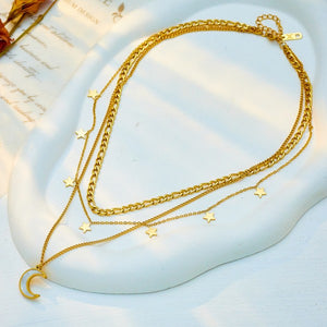 Mona 18K Layered Necklace - Gold