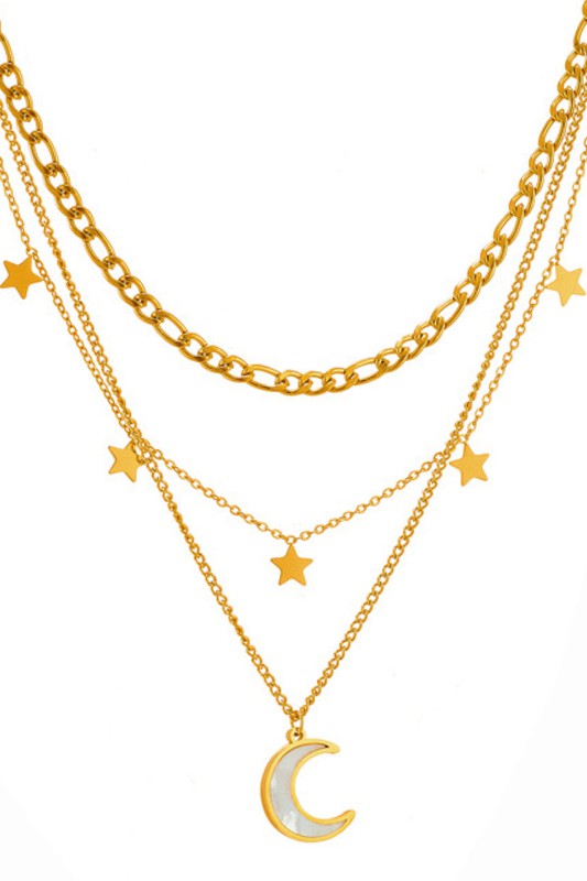 Mona 18K Layered Necklace - Gold