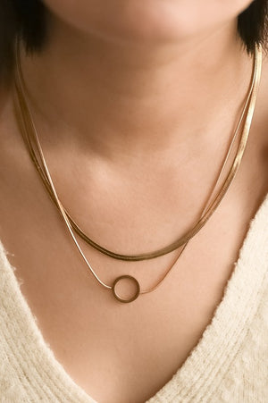 Miracle 18K Layered Gold Necklace