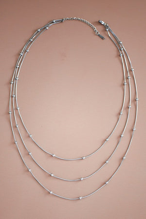 Miranda 18K Layered Necklace - Silver