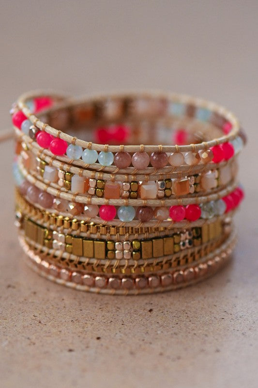 Maxine Healing Stone Wrap Bracelet - Multi