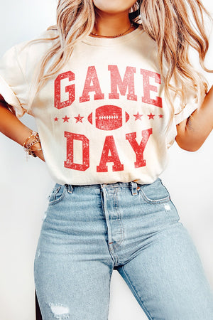 Game Day With Football Graphic Tee