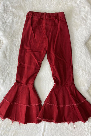 KIDS - Red Double Bell Bottoms - Baby/Toddler/Kids