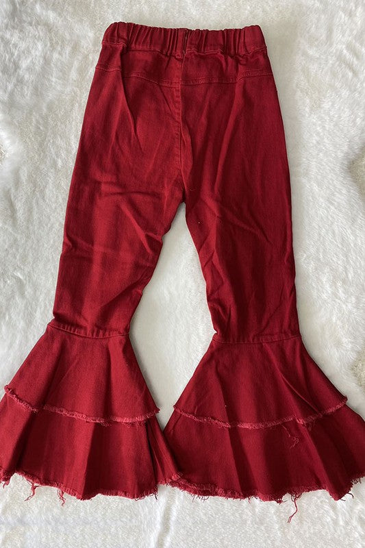 KIDS - Red Double Bell Bottoms - Baby/Toddler/Kids