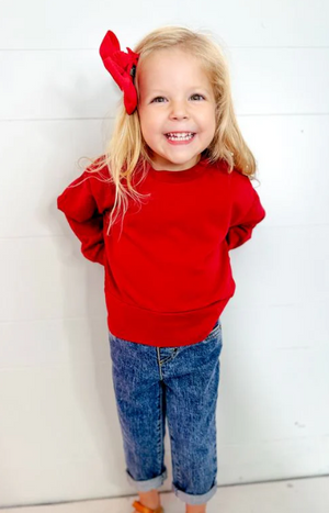 KIDS - Red Crop Sweatshirt - Toddler/Kids