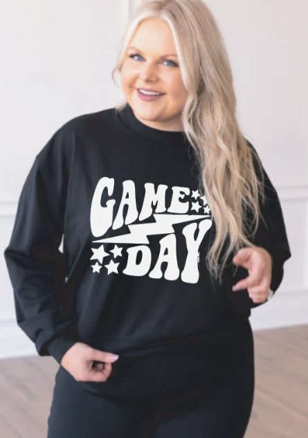 Cozy Game Day Athletic Graphic Sweatshirt