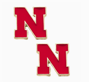 Nebraska N Stud Earrings