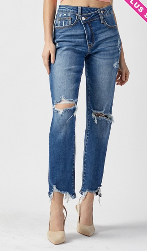 Chase Cross-Over Jeans - Risen- PLUS SIZE ONLY