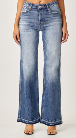 Franklin Wide Leg Jeans - Risen- PLUS SIZE ONLY