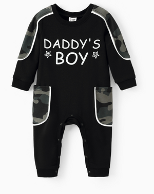 KIDS - Daddy's Boy Camo Romper - Baby