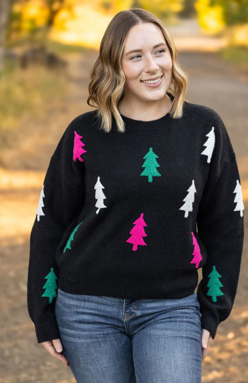 Festive Bright Tree Sweater