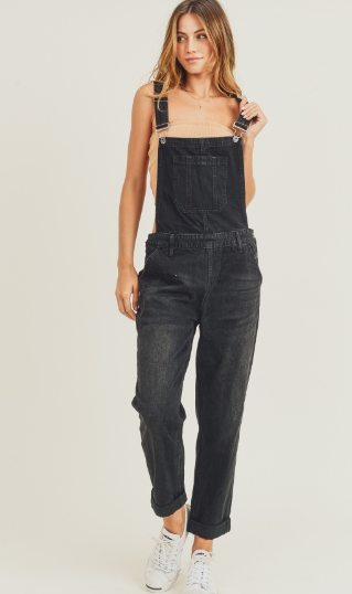 Braxton Black Overalls - Risen