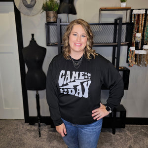 Cozy Game Day Athletic Graphic Sweatshirt